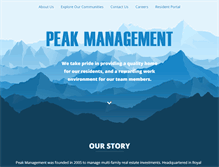 Tablet Screenshot of peak-management.com